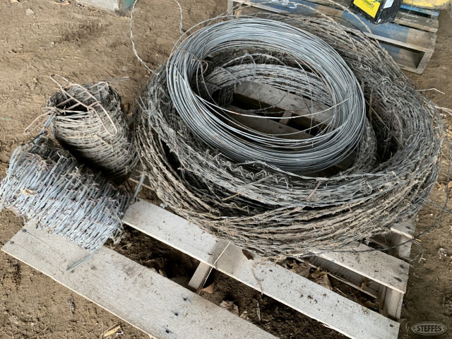 Pallet of barbed and smoorth wire